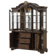 FM31003DB-HB-SET Hutch & Buffet Dark Brown Finish Leovanni Collection By Furniture of America