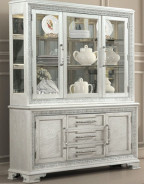 FM31000WH Hutch Buffet Creamy White Finish Stella Collection by Furniture of America