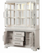 FM31000WH Hutch Buffet Creamy White Finish Stella Collection by Furniture of America