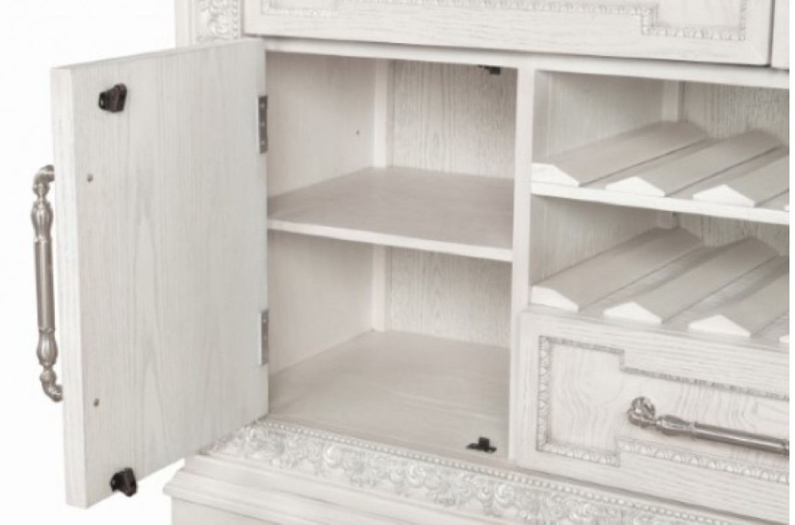 FM31000WH-SV Sideboard Creamy White Finish Stella Mia Collection By Furniture of America