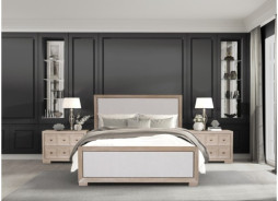 FM79021NT Queen Bedroom Set Modern Classic Style Tawny Finish Hatton Cross Collection by Furniture of America