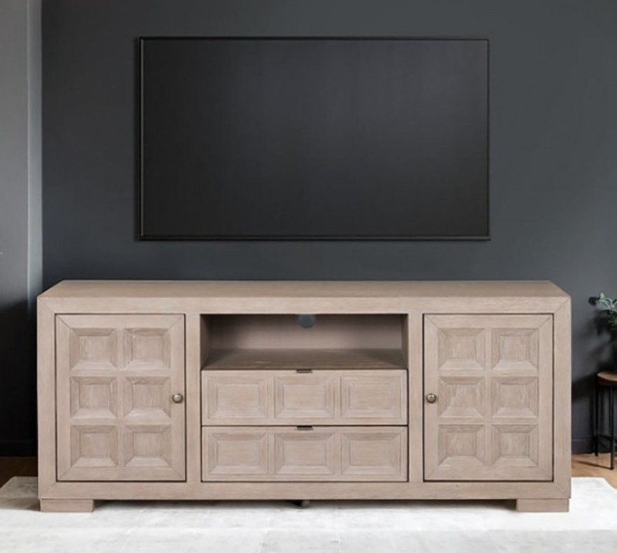 FM49011NT  72" TV Console Tawny Finish Hatton Cross Collection by Furniture of America