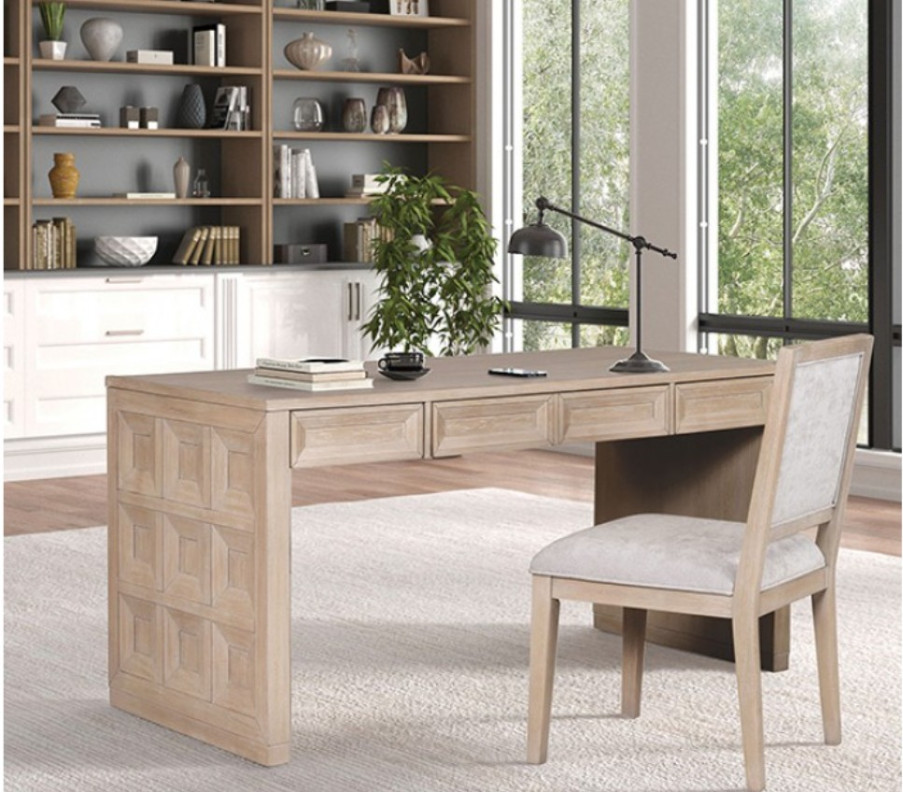 FM49011NT-DK Writing Desk Tawny Finish Hatton Cross Collection By Furniture of America