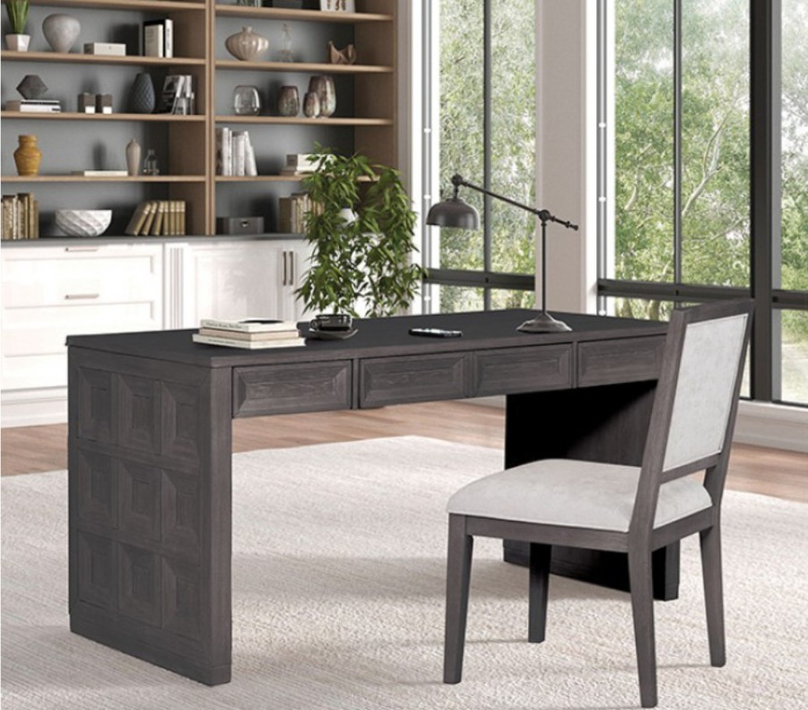 FM49011BK-DK Writing Desk Black Finish Hatton Cross Collection By Furniture of America