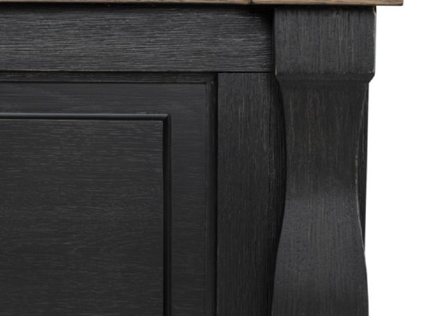 FM79009BK 5PC Queen Bedroom Set Farmhouse Black/Rustic Oak Neue Mills Collection by Furniture of America