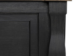 FM79009BK 5PC Queen Bedroom Set Farmhouse Black/Rustic Oak Neue Mills Collection by Furniture of America