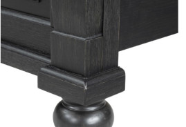 FM79009BK 5PC Queen Bedroom Set Farmhouse Black/Rustic Oak Neue Mills Collection by Furniture of America
