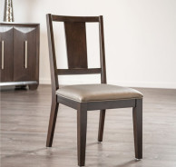 FM3399ES-T 7PC Dining set Transitional Style white Espresso Finish Hinwitz Collection Transitional Style By Furniture of America