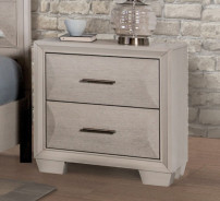FM7399WH 5PC Queen Bedroom Set White Oak Finish Hinwitz Collection Transitional Stylre By Furniture of America