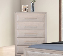 FM7399WH 5PC Queen Bedroom Set White Oak Finish Hinwitz Collection Transitional Stylre By Furniture of America