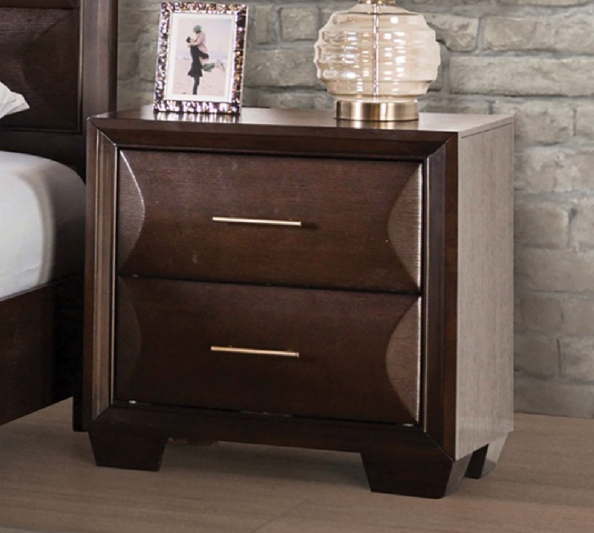 FM7399ES 5PC Queen Bedroom Set Espresso Finish Hinwitz Collection Transitional Style By Furniture of America