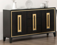 FM3401ES-T 7PC Dining set Espresso Finish Kenyada Collection Contemporary Style by By Furniture of America