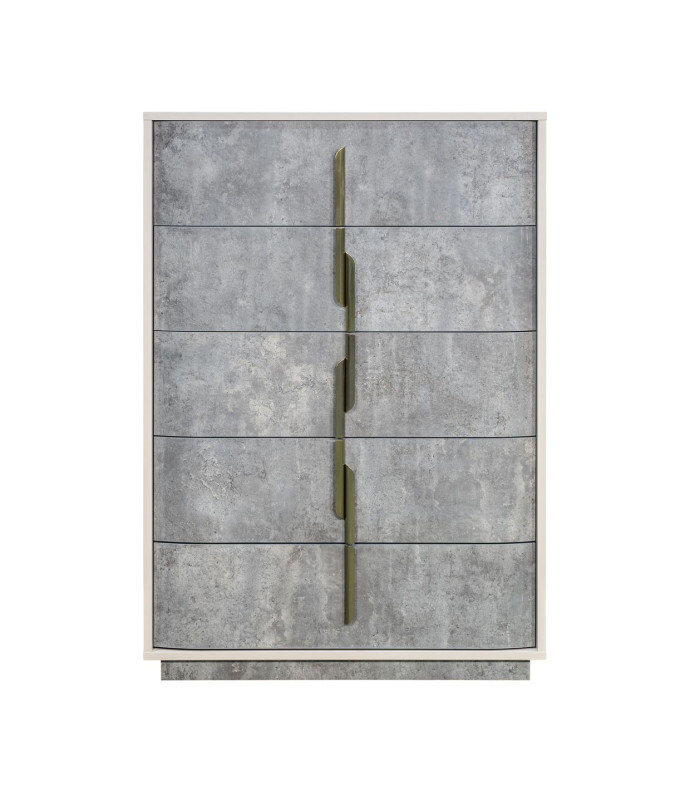 5-Drawer Chest Stone Finish Pavira Collection By Michael Amini 9023070SA-837