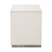 2-Drawer Nightstand Stone Finish with LED Lights Pavira Collection By Michael Amini 9023042-837