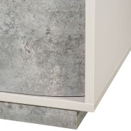 2-Drawer Nightstand Stone Finish with LED Lights Pavira Collection By Michael Amini 9023042-837