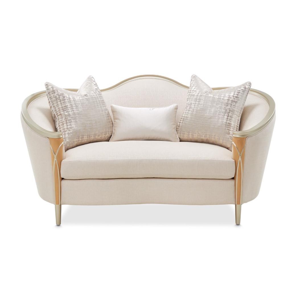 Loveseat Villa Cherie Caramel Collection By Michael Amini  N9008825-PEARL-134