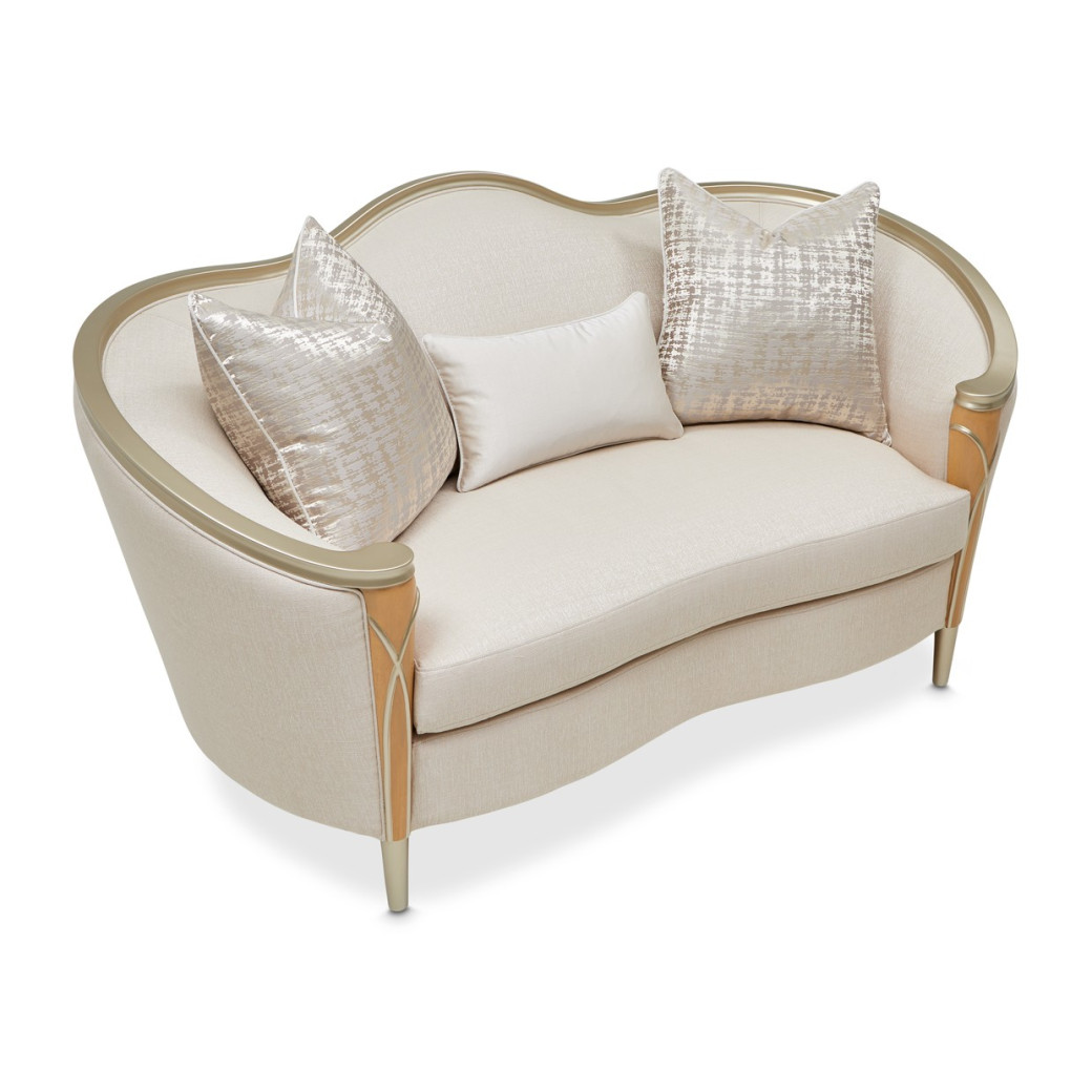 Loveseat Villa Cherie Caramel Collection By Michael Amini  N9008825-PEARL-134
