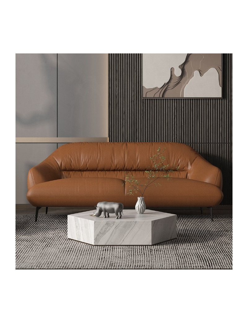 LV00937 Leather Sofa Cognac finish Leonia Collection By Acme Furniture