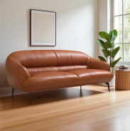 LV00937 Leather Sofa Cognac finish Leonia Collection By Acme Furniture