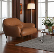 LV00937 Leather Sofa Cognac finish Leonia Collection By Acme Furniture