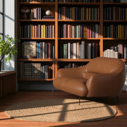 LV00937 Leather Sofa Cognac finish Leonia Collection By Acme Furniture