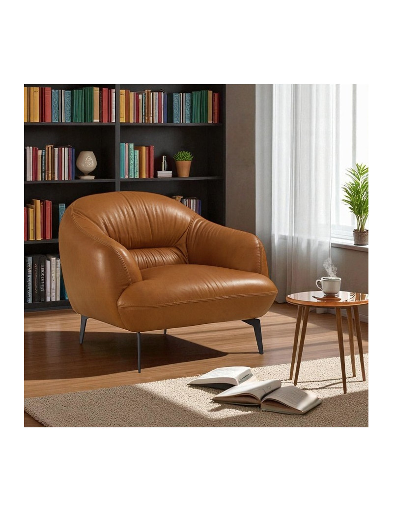 LV00937 Leather Sofa Cognac finish Leonia Collection By Acme Furniture