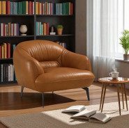 LV00937 Leather Sofa Cognac finish Leonia Collection By Acme Furniture