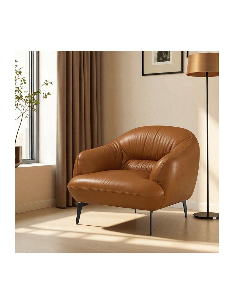 LV00937 Leather Sofa Cognac finish Leonia Collection By Acme Furniture