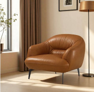 LV00937 Leather Sofa Cognac finish Leonia Collection By Acme Furniture