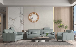 LV00946 Leather Sofa watery leather finish Tussio Collection By Acme Furniture