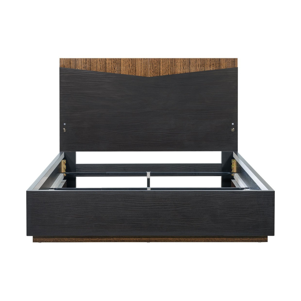 Queen Bed Charcoal Finish Kayner Collection by Michael Amini  9024012QN3-838