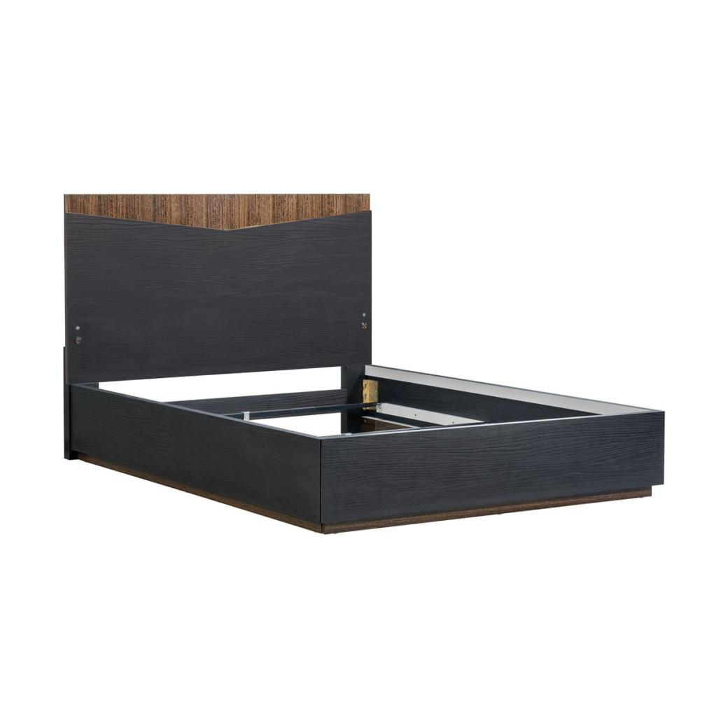 Queen Bed Charcoal Finish Kayner Collection by Michael Amini  9024012QN3-838