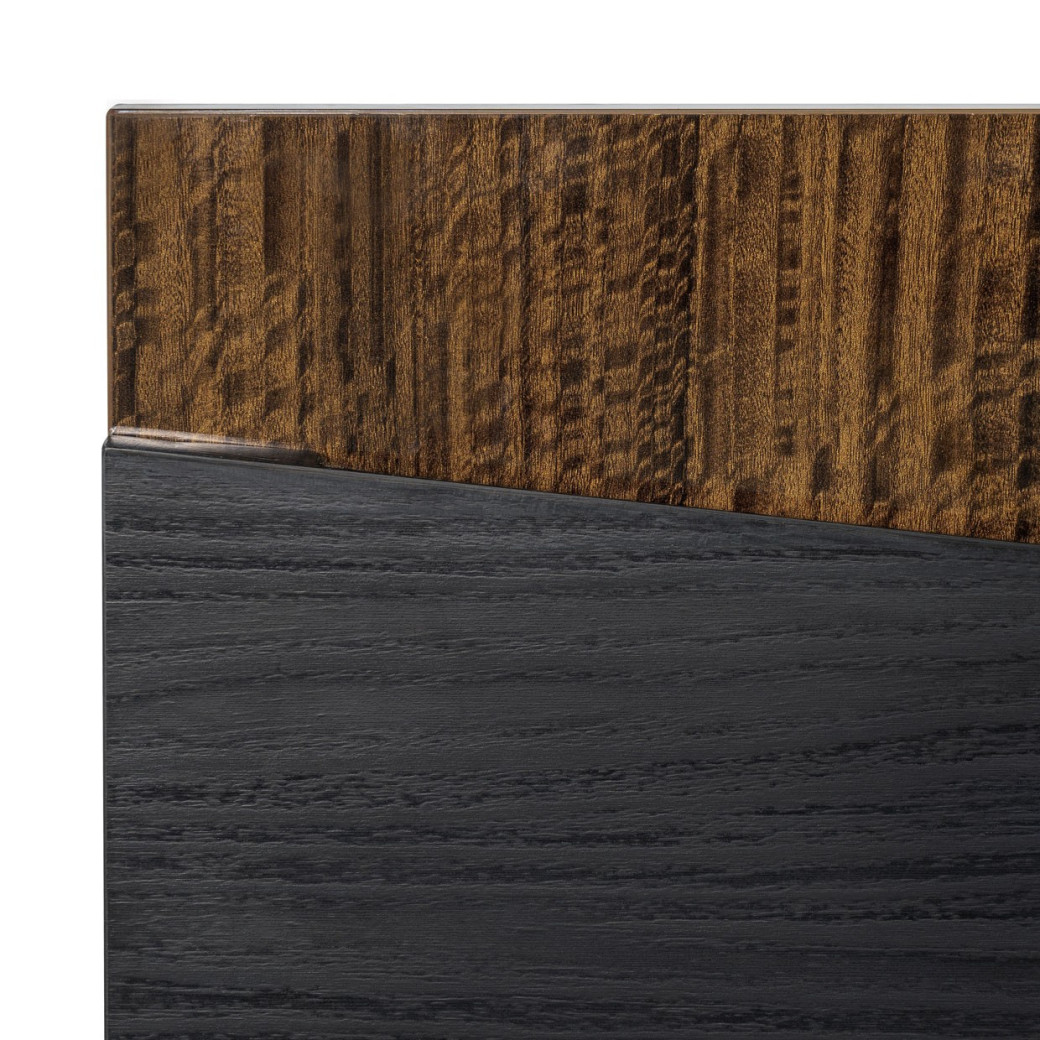 Queen Bed Charcoal Finish Kayner Collection by Michael Amini  9024012QN3-838