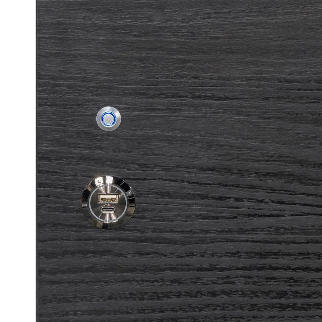 Queen Bed Charcoal Finish Kayner Collection by Michael Amini  9024012QN3-838