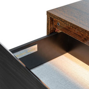 2-Drawer Nightstand Charcoal Finish Kayner Collection by Michael 9024042-838 Amini