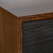 2-Drawer Nightstand Charcoal Finish Kayner Collection by Michael 9024042-838 Amini