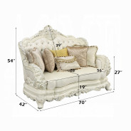 LV01225 Loveseat W/5 Pillows Adara Collection by Acme Furniture