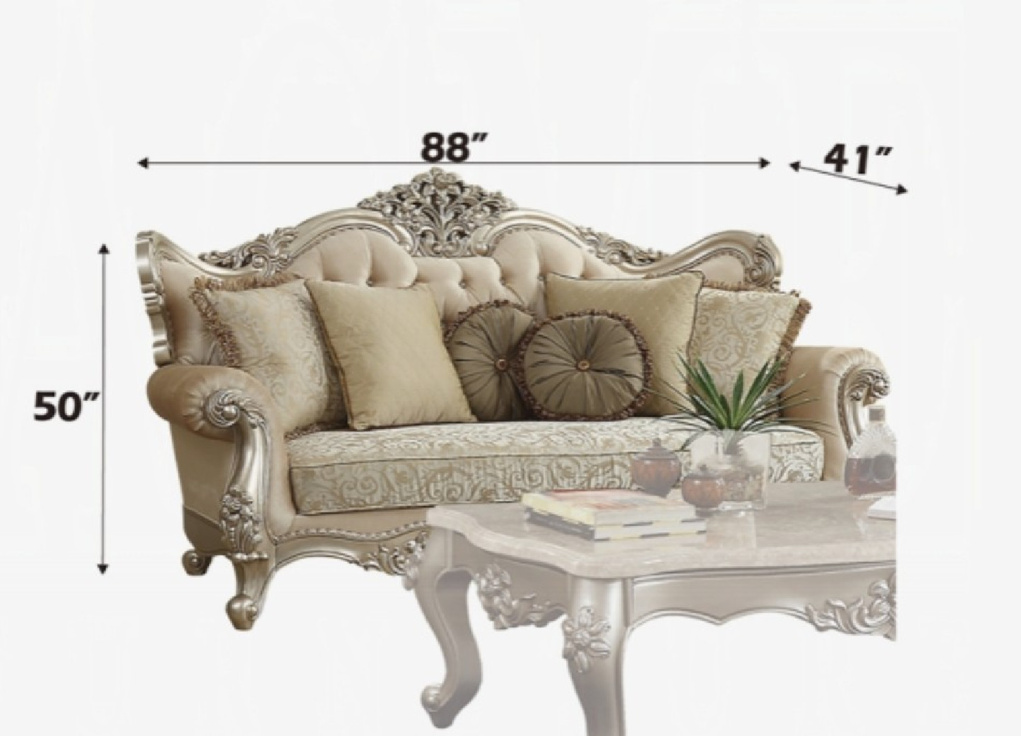 50660 Sofa W/7 Pillows Bently Collection By Acme Furniture
