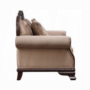 58267 Fabric & Espresso Finish Accent Chair Chateau de Ville Collection By Acme Furniture