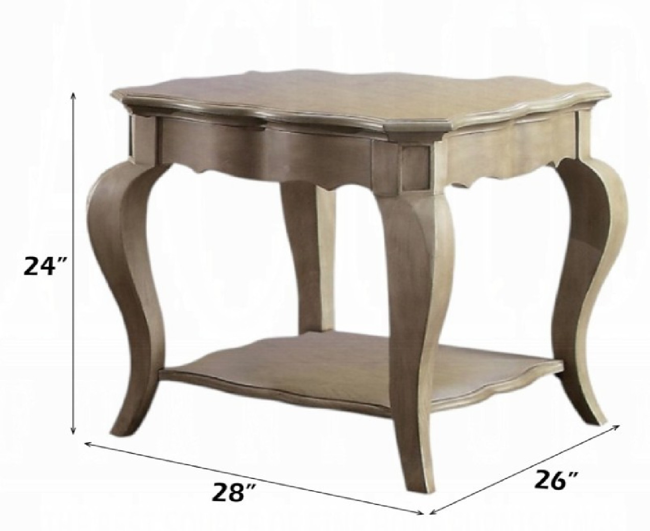 86050 Antique Taupe Finish Occasional Tables Chelmsford Collection by Acme Furniture
