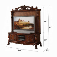 12163 Dresden Cherry Oak Finish  2Pcs TV Entertainment Center by Acme Furniture