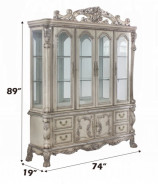 68177 Hutch & Buffet Dresden Vintage Bone White Collection by Acme Furniture