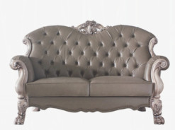 58175 Acme Living Room Dresden Collection PU & Vintage Bone White Finish