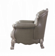 58175 Acme Living Room Dresden Collection PU & Vintage Bone White Finish