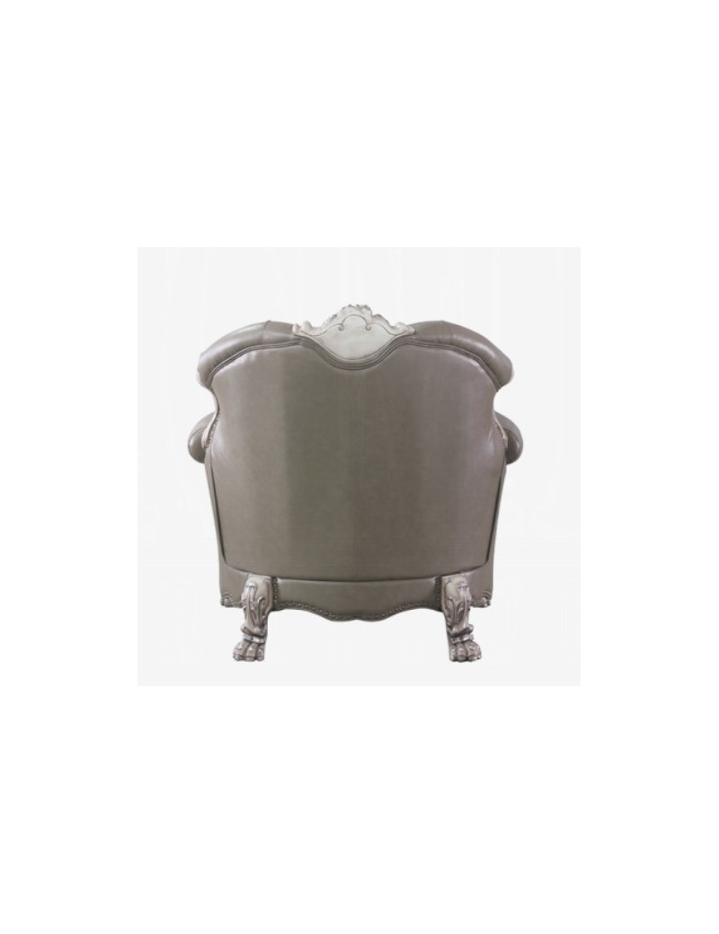 58175 Acme Living Room Dresden Collection PU & Vintage Bone White Finish