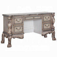 28193 Vintage Bone White Finish Vanity & Mirror Dresden Collection By Acme Furniture