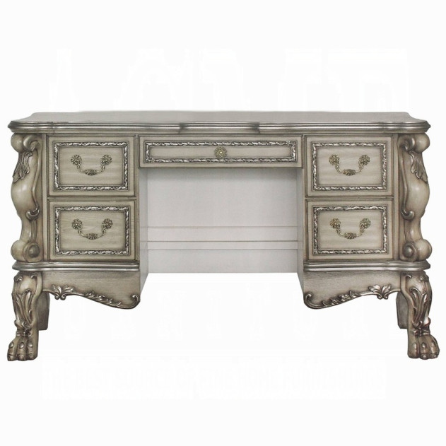 28193 Vintage Bone White Finish Vanity Desk Dresden Collection By Acme Furniture