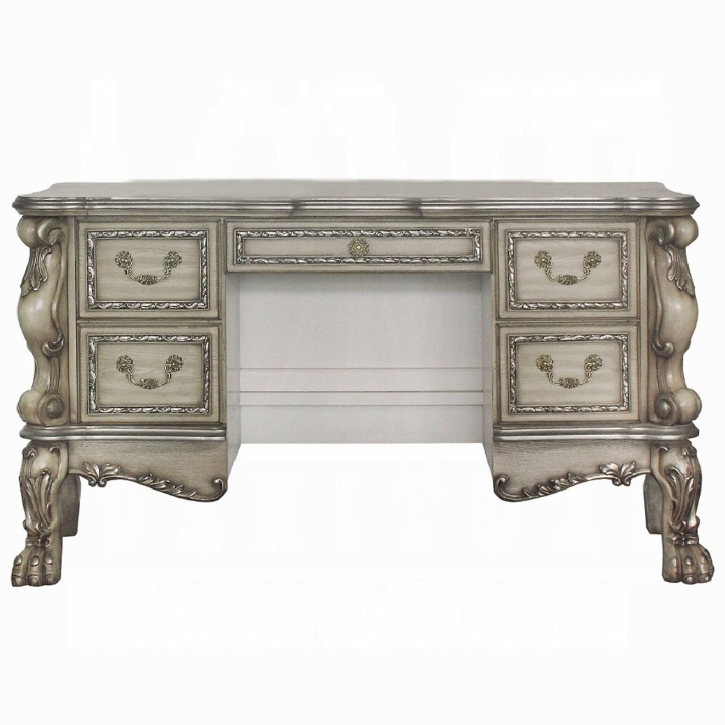 28193 Vintage Bone White Finish Vanity Desk Dresden Collection By Acme Furniture