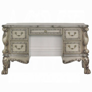 28193 Vintage Bone White Finish Vanity & Mirror Dresden Collection By Acme Furniture