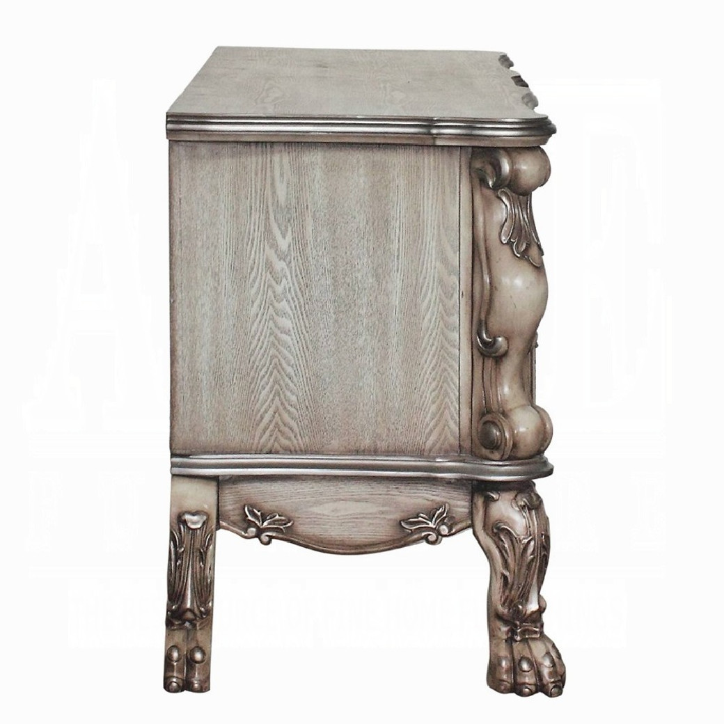 28193 Vintage Bone White Finish Vanity Desk Dresden Collection By Acme Furniture